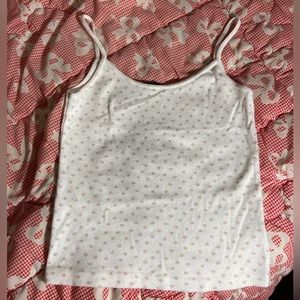 Brandy Melville Floral Skylar Eyelet Tank Top